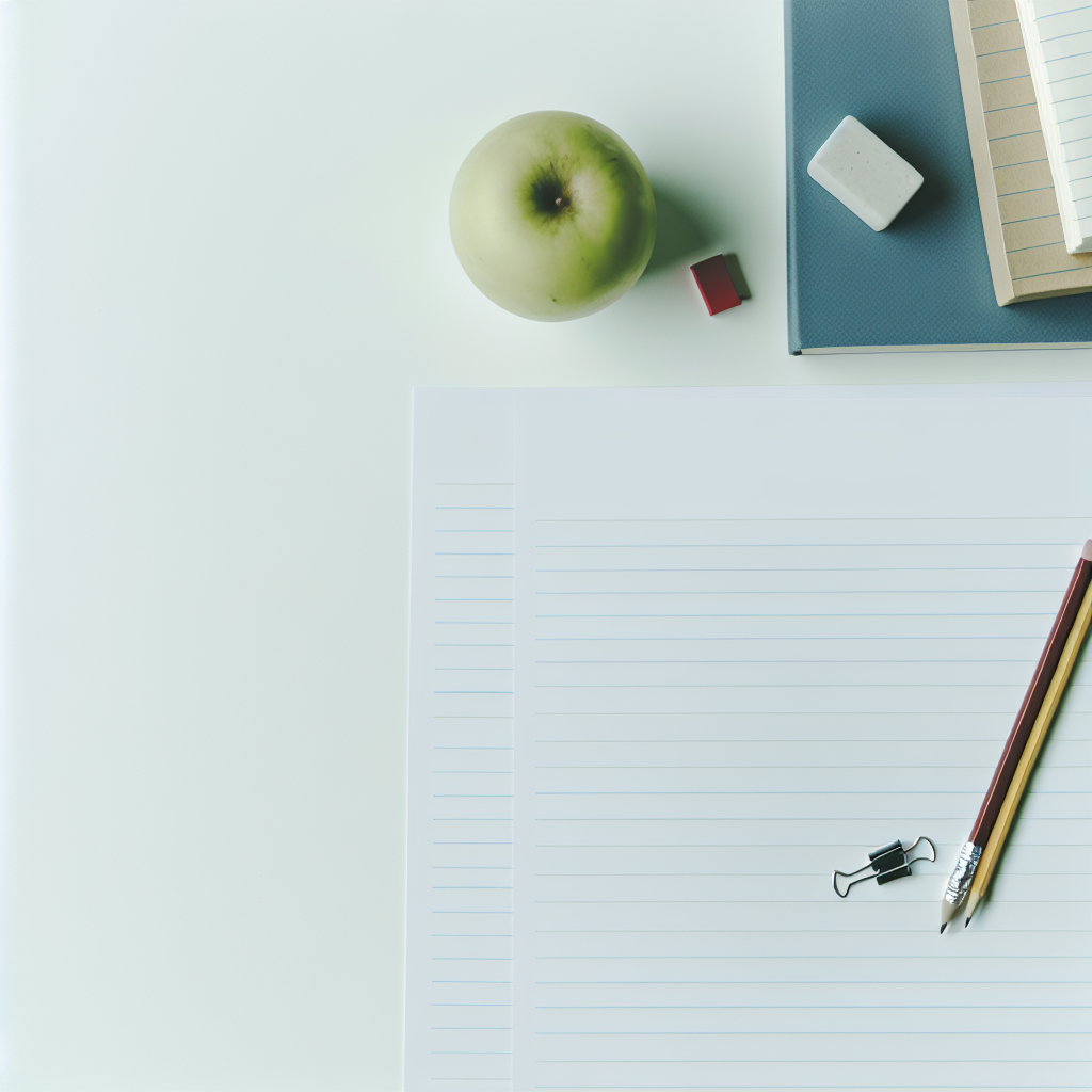 Okul çağındaki çocuğun renkli defterlerle i̇lkokul ders notları düzenleme görüntüsü