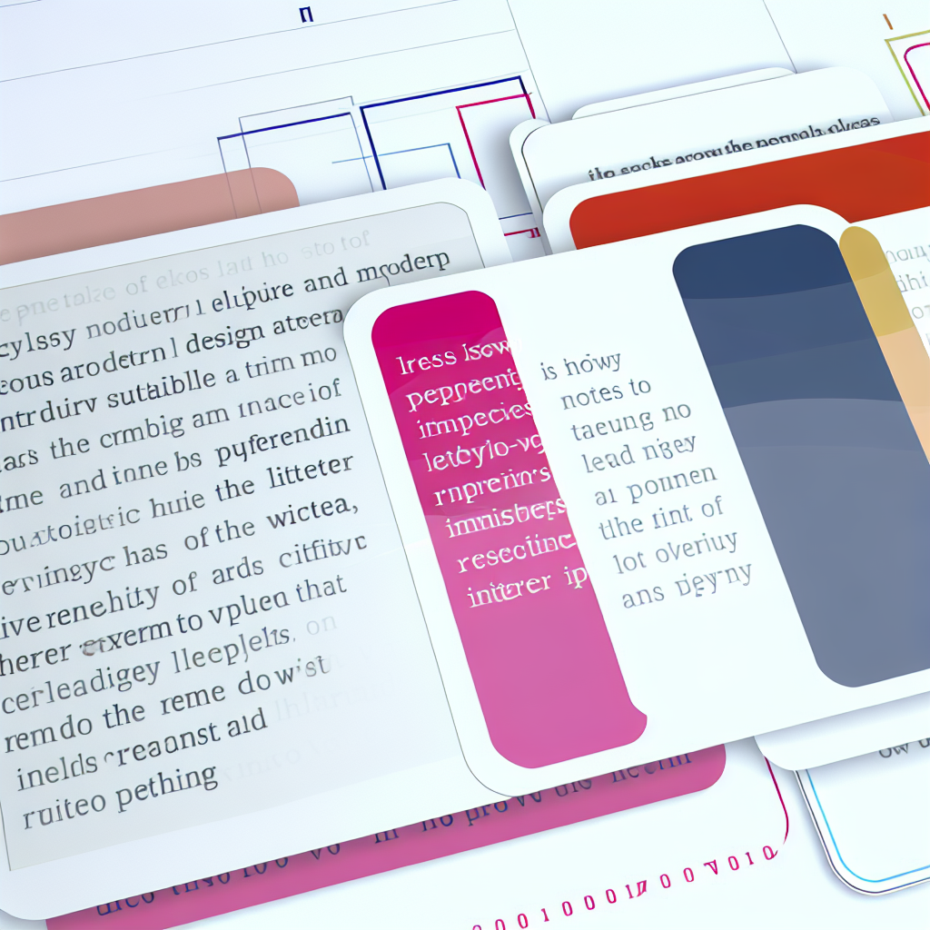 Renkli edebiyat ders notları kartları ve terimlerin kısa tanımları